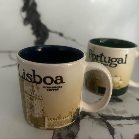 RARE Starbucks Demitasse
Lisbon Lisboa Portugal 2013 - Set of 2 - Picture 1 of 5